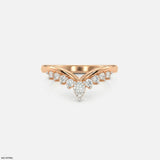 Petal Wave Diamond Ring 18K White Gold