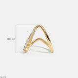 Glacier Vector Diamond Ring 9K Yellow Gold