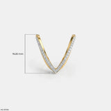 Apex V Line Diamond Ring 9K Yellow Gold