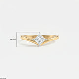 Regent Princess Solitaire Diamond Ring 9K Yellow Gold