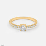Aura of Elegance Lab Diamond Ring 925 Sterling Silver