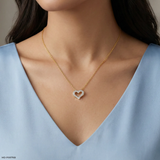 0.20 Carat Miracle Lab Diamond Heart Pendant 9K Yellow Gold