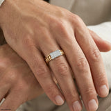 Mosaic Prime Mens Diamond Ring 9K Yellow Gold