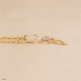 Luminous Twisted Lab Diamond Pendant Without Chain 14K Yellow Gold