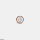 Twisted Rope Mens Diamond Stud Earring in Platinum 950