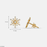 0.43 Carat Stella Polaris Lab Diamond Earrings 9K Yellow Gold