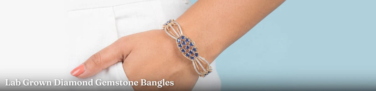 Lab Grown Diamond Gemstone Bangles