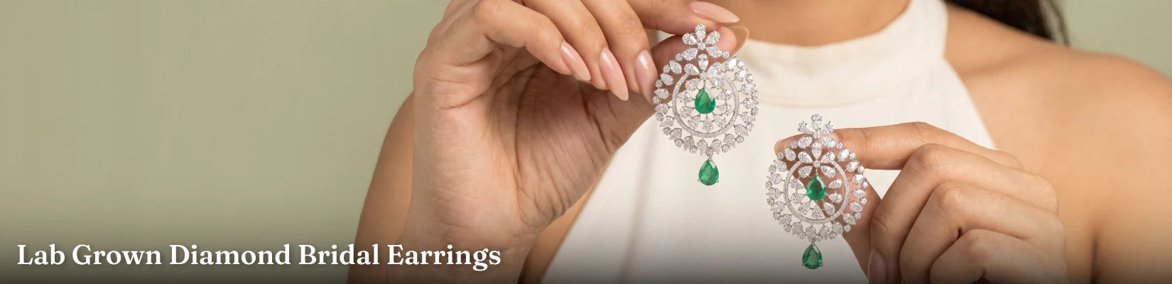 Lab Grown Diamond Bridal earrings