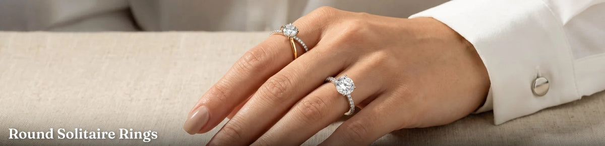 Round Lab Grown Diamond Solitaire Rings