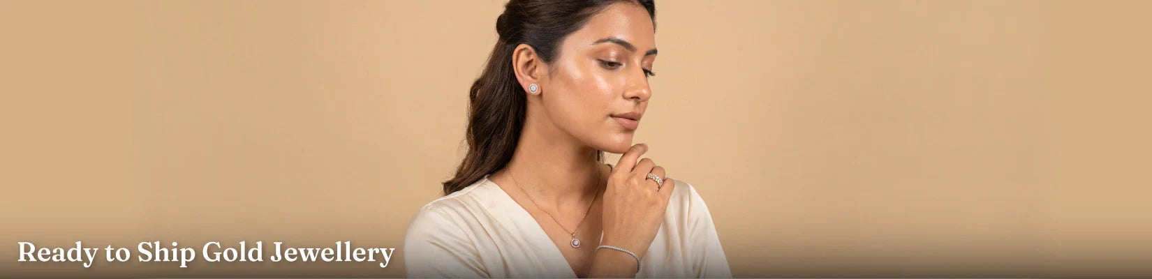 Ready to Ship Lab Grown Diamond Gold Jewellery
