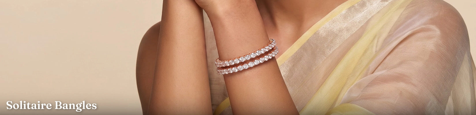 Lab Grown Diamond Solitaire Bangles