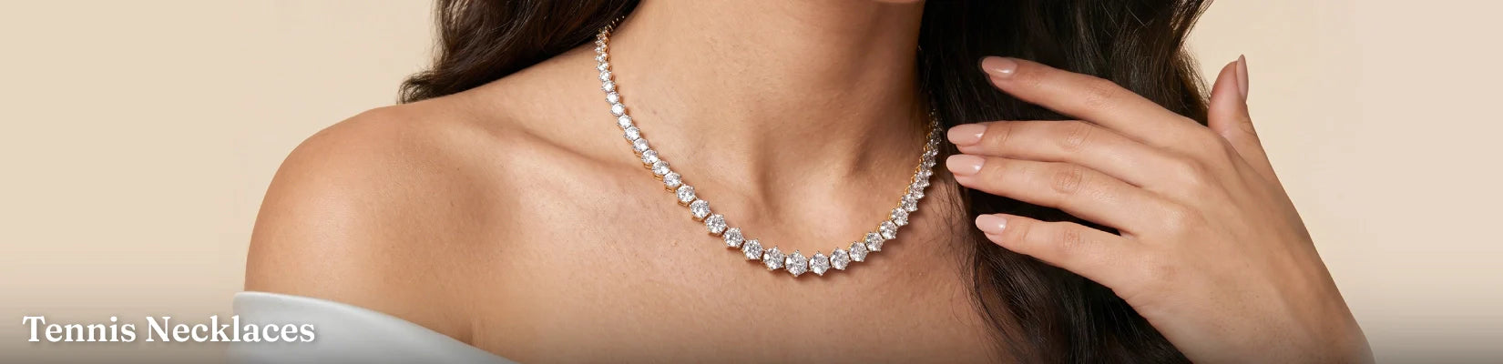 Lab grown diamond Tennis Necklaces