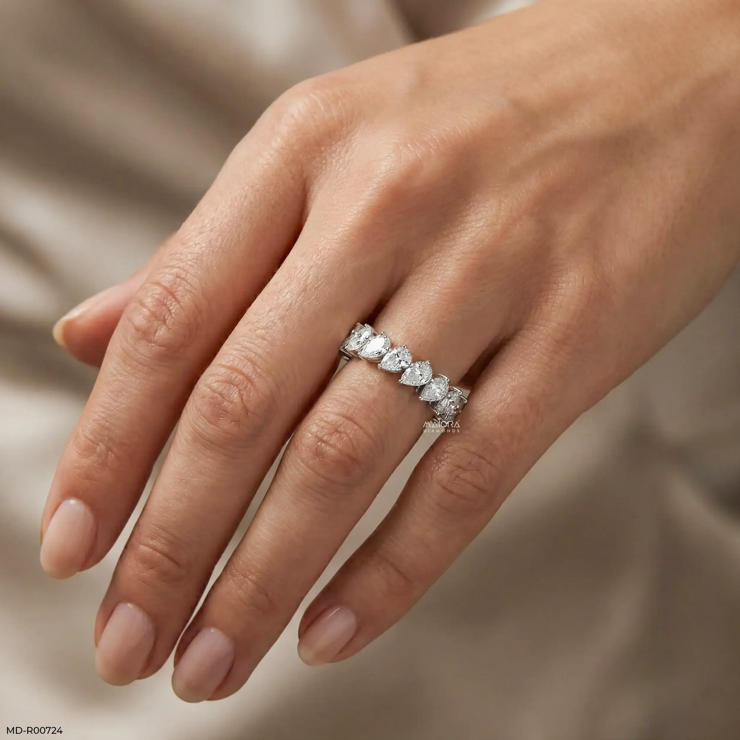 Alterna Flare Pear Diamond Ring
