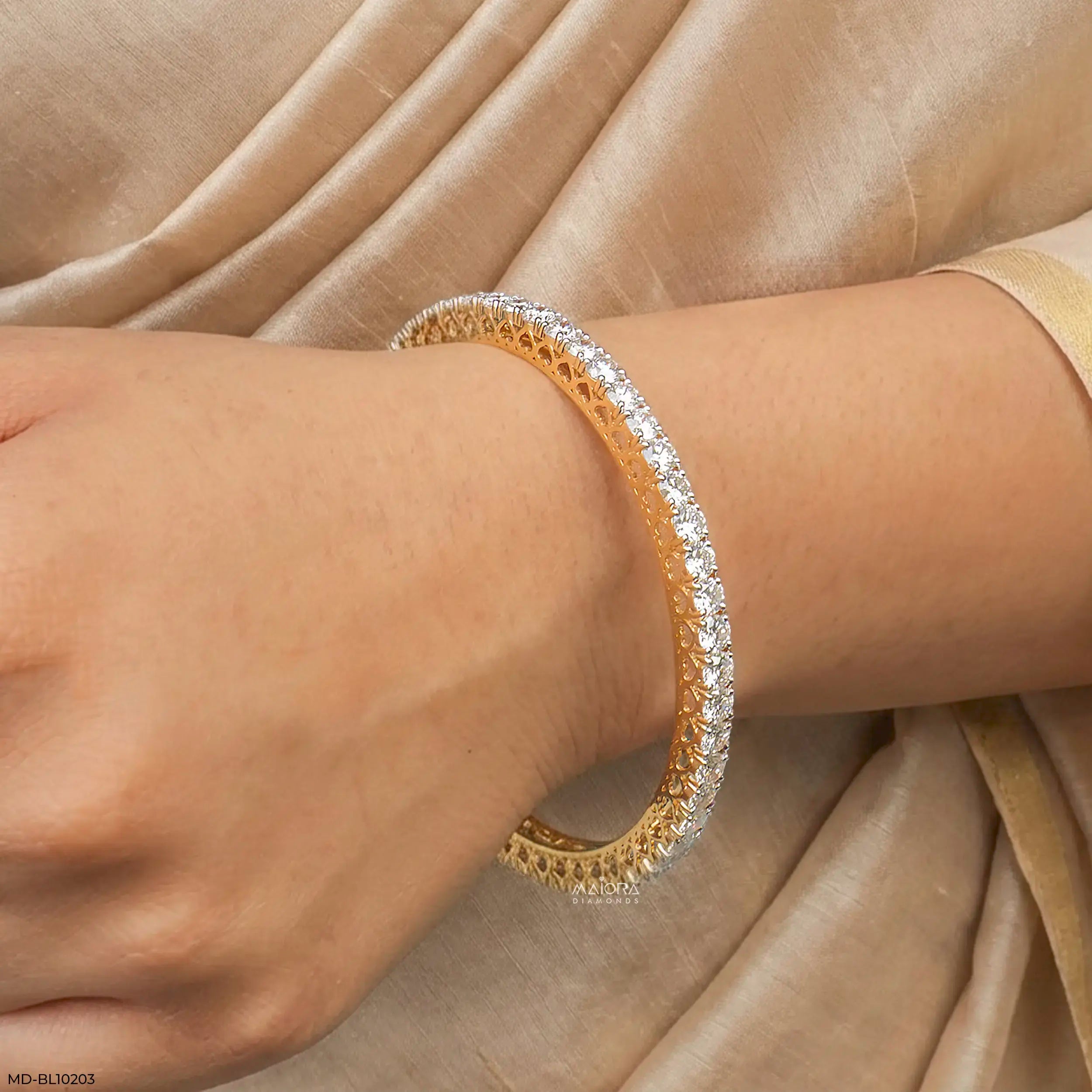 Amora Heart Diamond Bangle