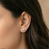 1.45 Carat Crown Solitaire Lab Diamond Earring 14K White Gold