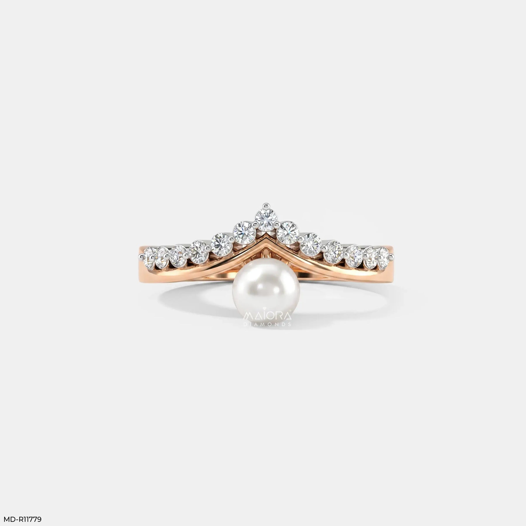 Moonlit Pearl Vanki Diamond Ring  Platinum 950