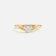 V liner Solitaire Heart Vanki Diamond Ring