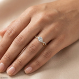 1.25 Carat Criss Cross Solitaire Lab Diamond Ring 14K Yellow Gold