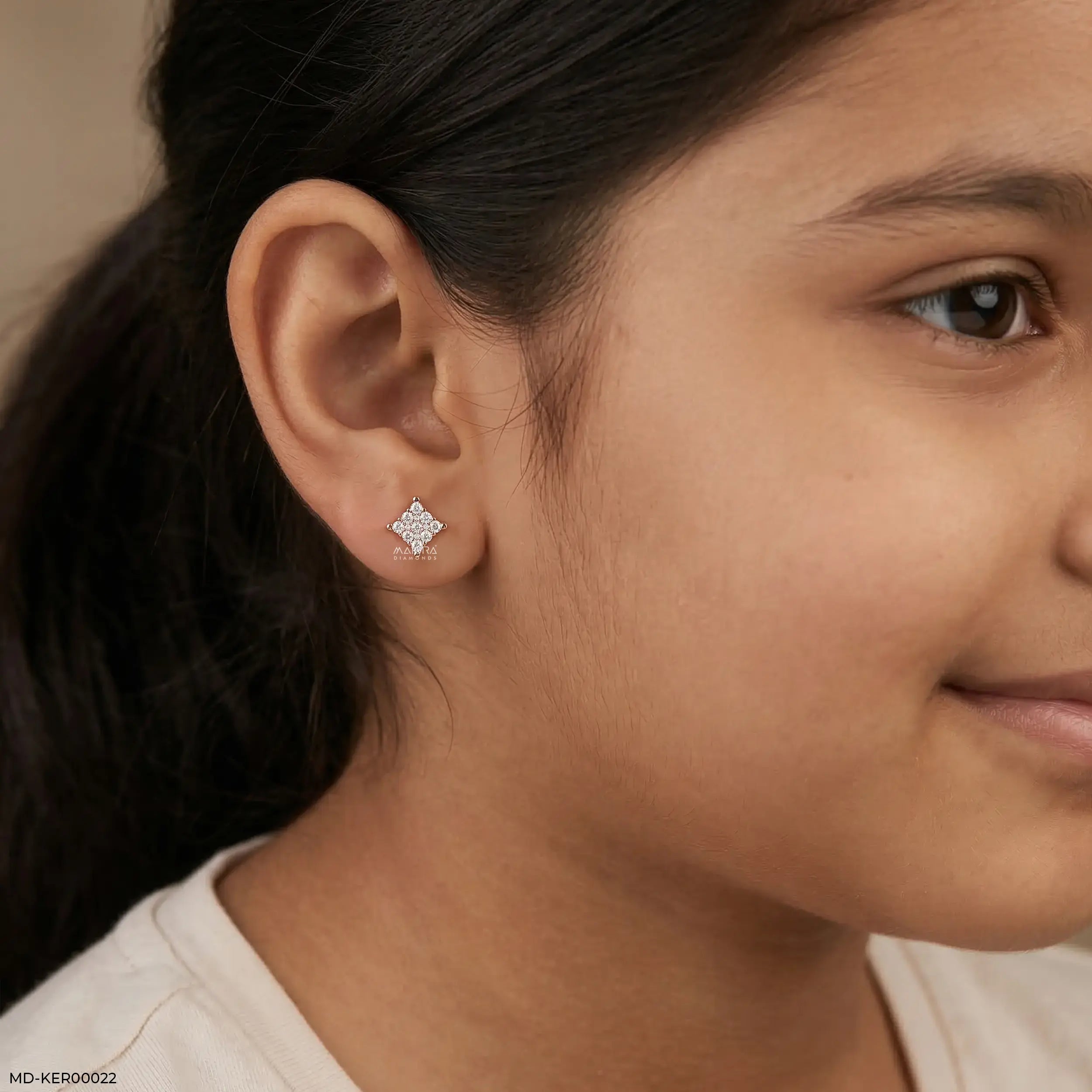 Cubical Diamond Kids Earrings