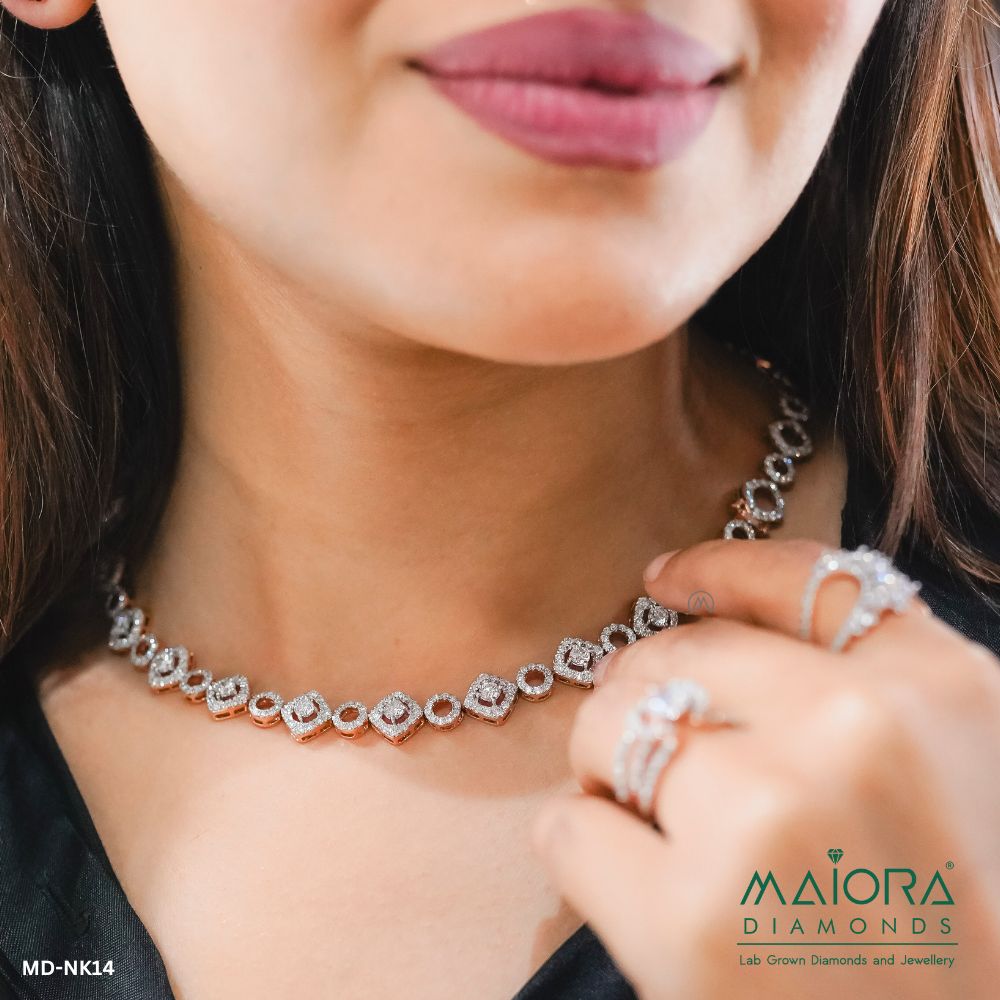 Detachable Diamond Necklaces 14K Yellow Gold