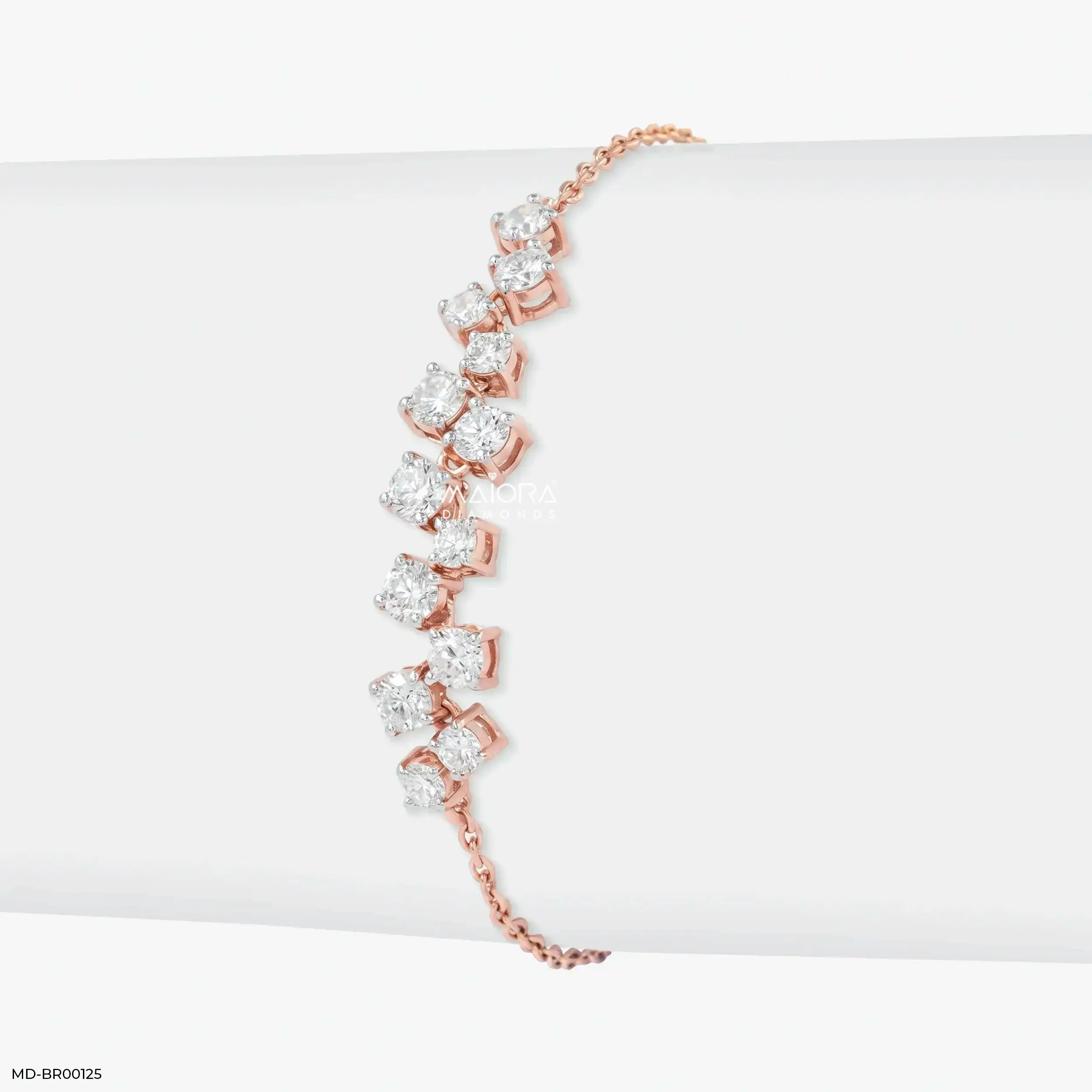 Glimmer Link Cluster Diamond Bracelet