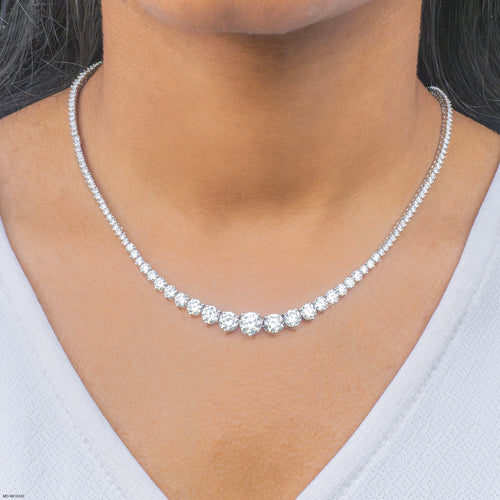 Graduation Tannis Diamond Necklace 9K White Gold