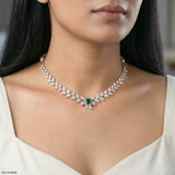 Elysian Petals Diamond Necklace 9K White Gold