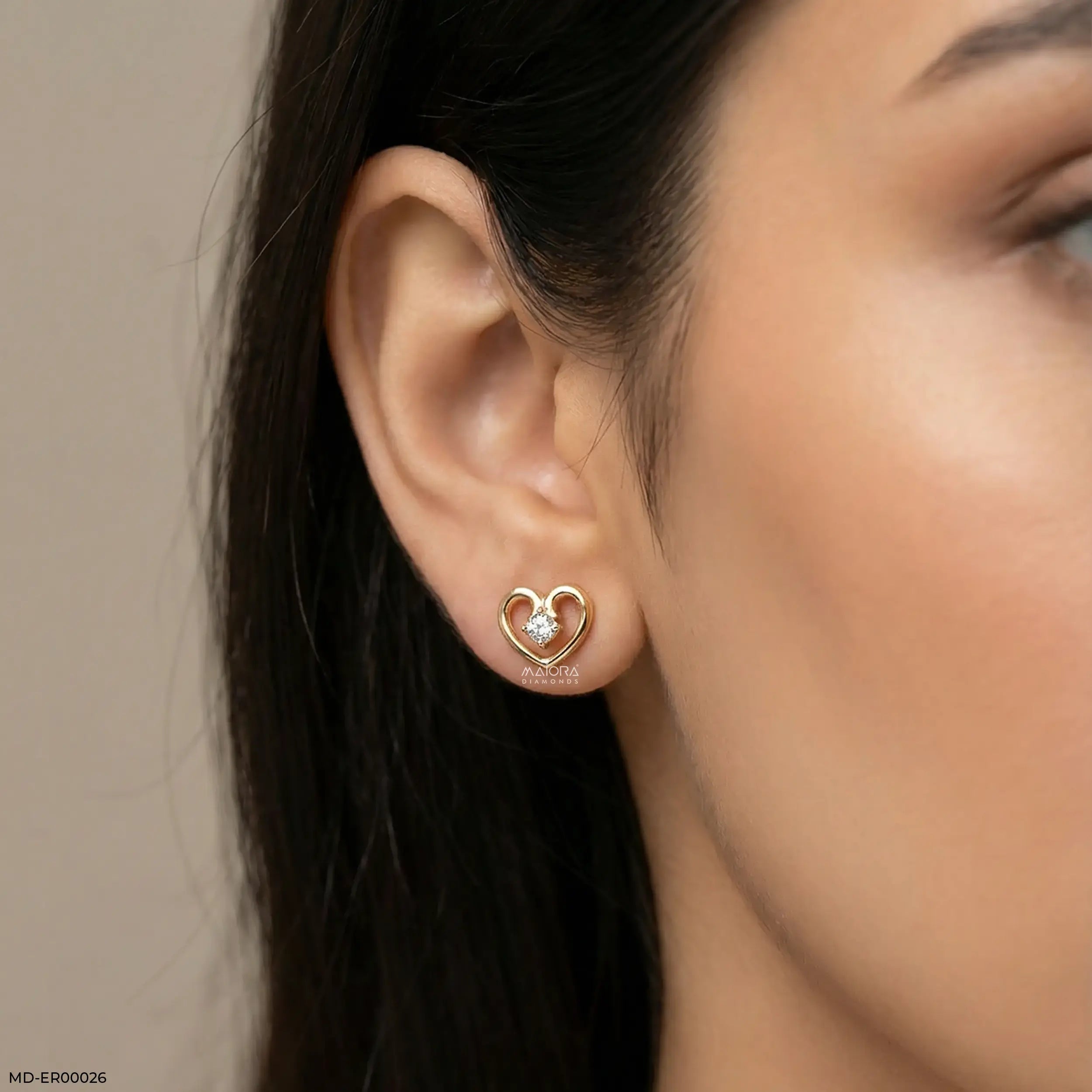 Enternal glow Diamond Earrings 9K Rose Gold