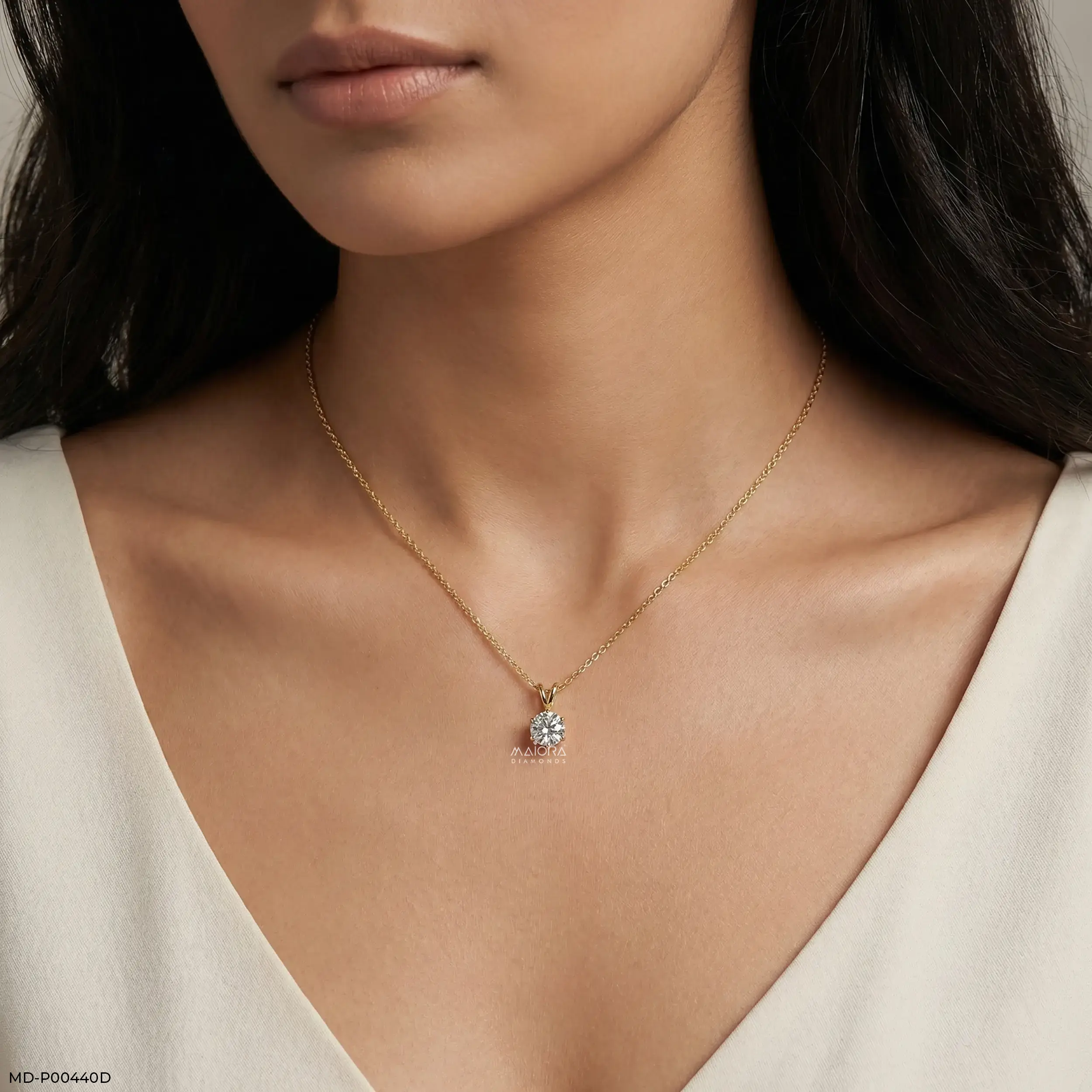 1.50 Carat Eternal Lab Diamond Cross Pendant 14K Yellow Gold