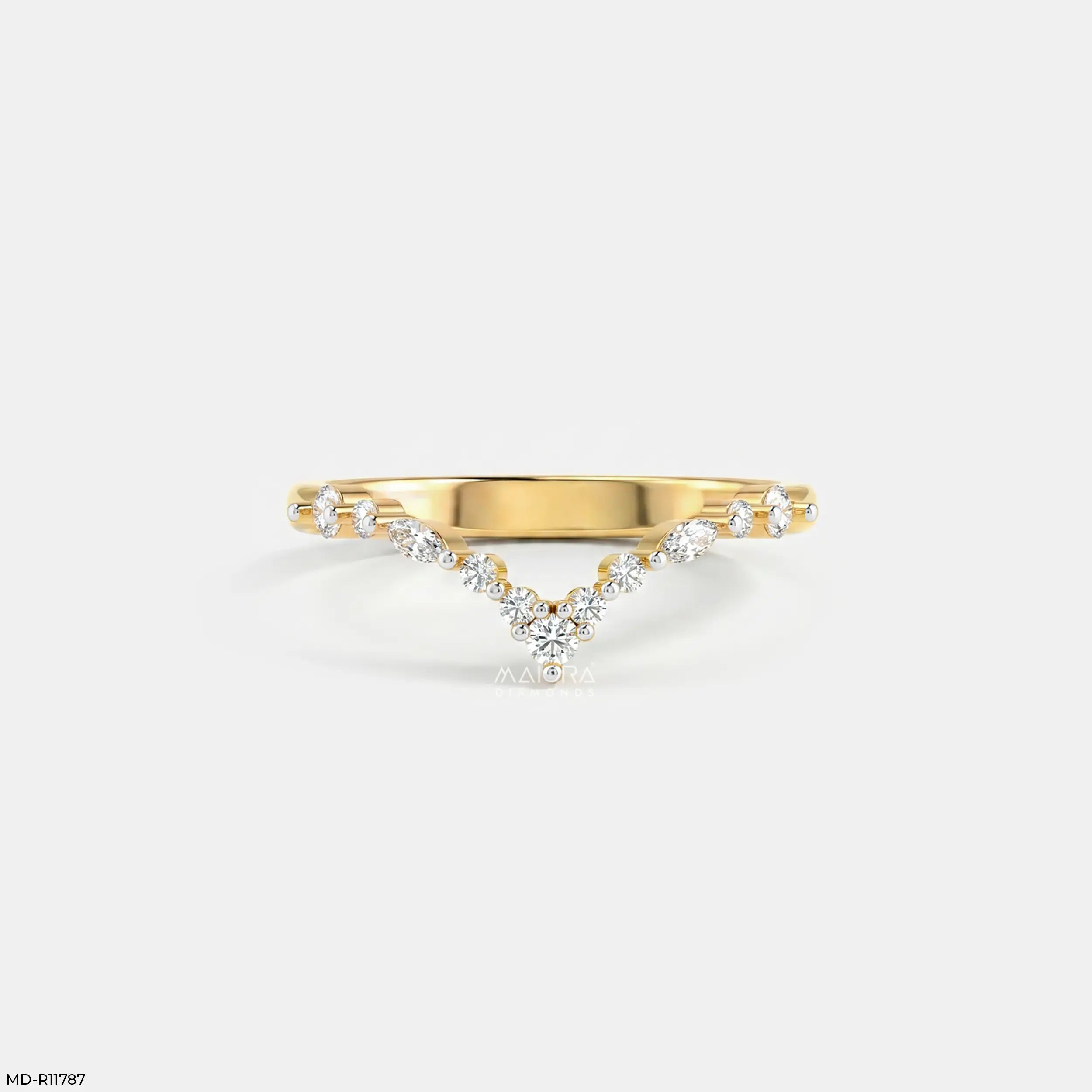 Ethereal Vine Vanki Diamond Ring 9K Yellow Gold