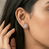 Exquisite Bunch Diamond Earrings 9K Yellow Gold