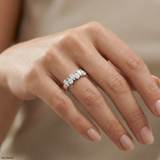 Harmonic Pear Flash Diamond Ring 9K White Gold