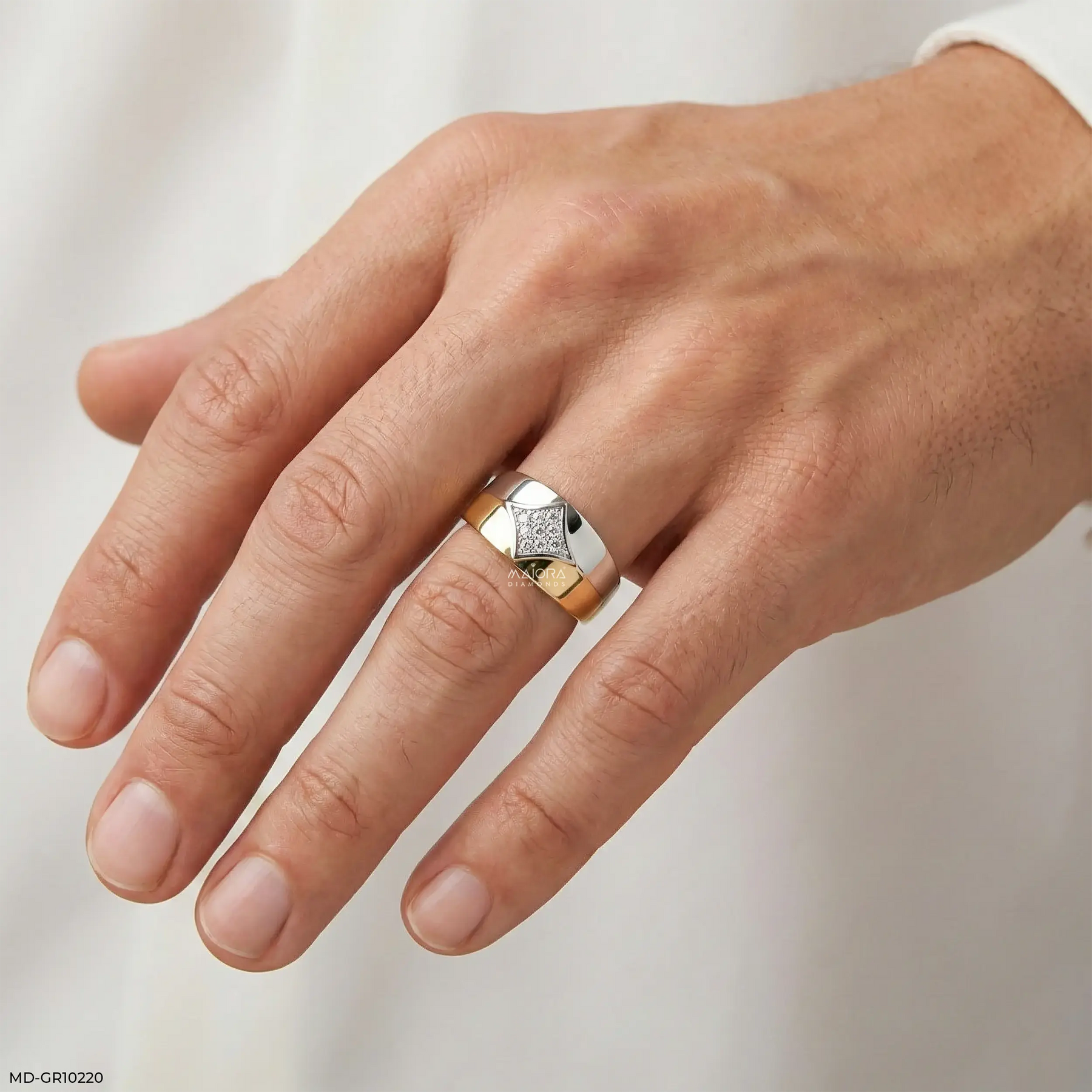 Imperial Fusion Mens Diamond Ring 9K Rose Gold