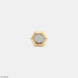 Imperial Hexa Diamond Mens Stud Earring Platinum 950