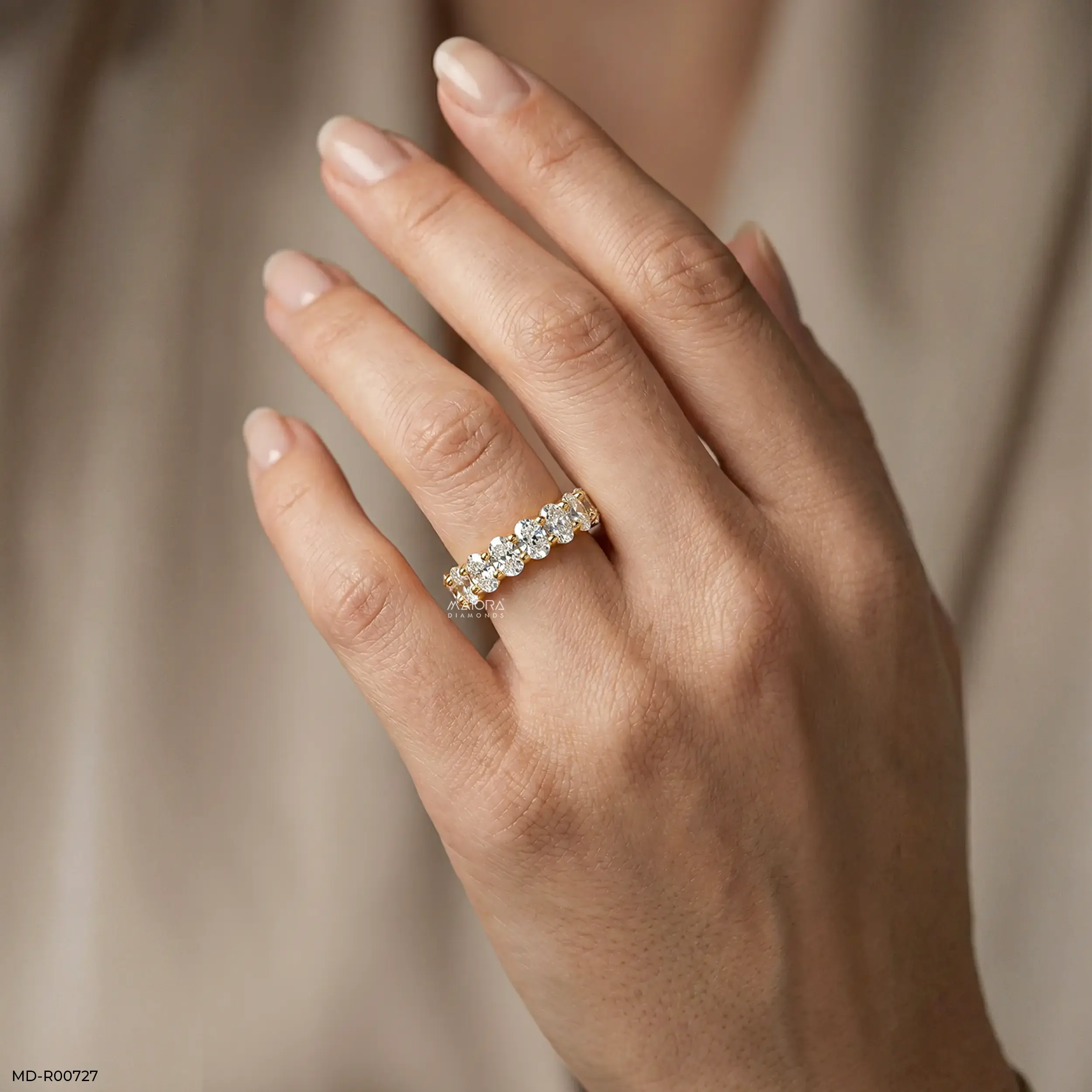 Luminous Oval Diamond Ring