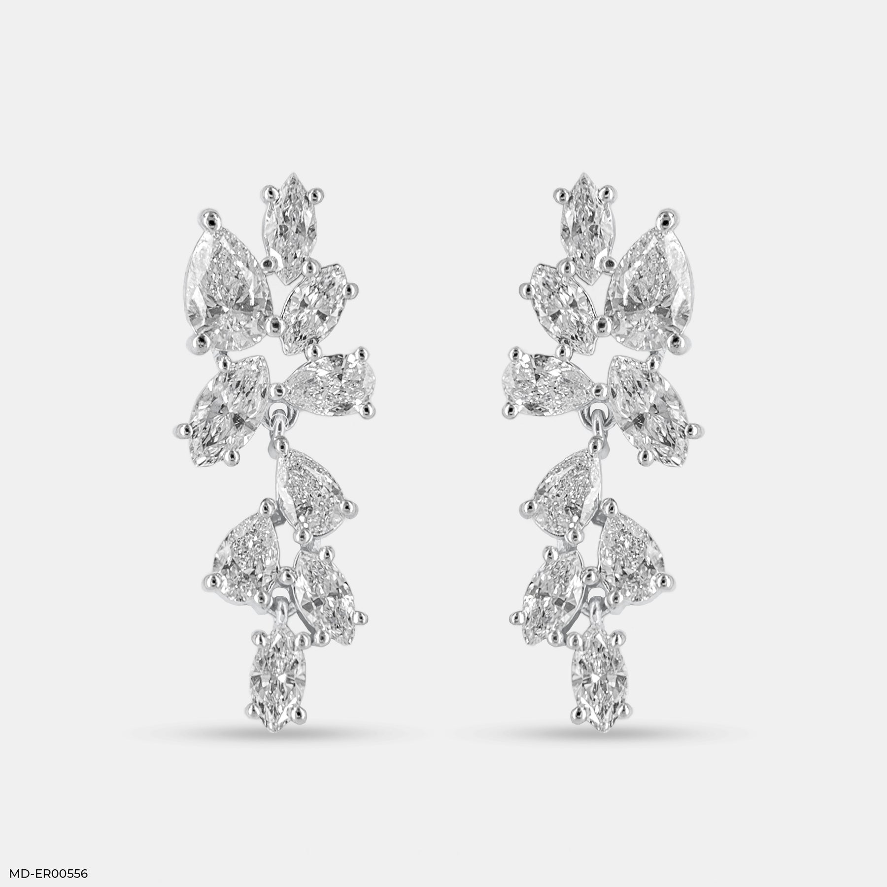2.5 Carat Diamond Duet Lab Diamond Earrings 14K Yellow Gold