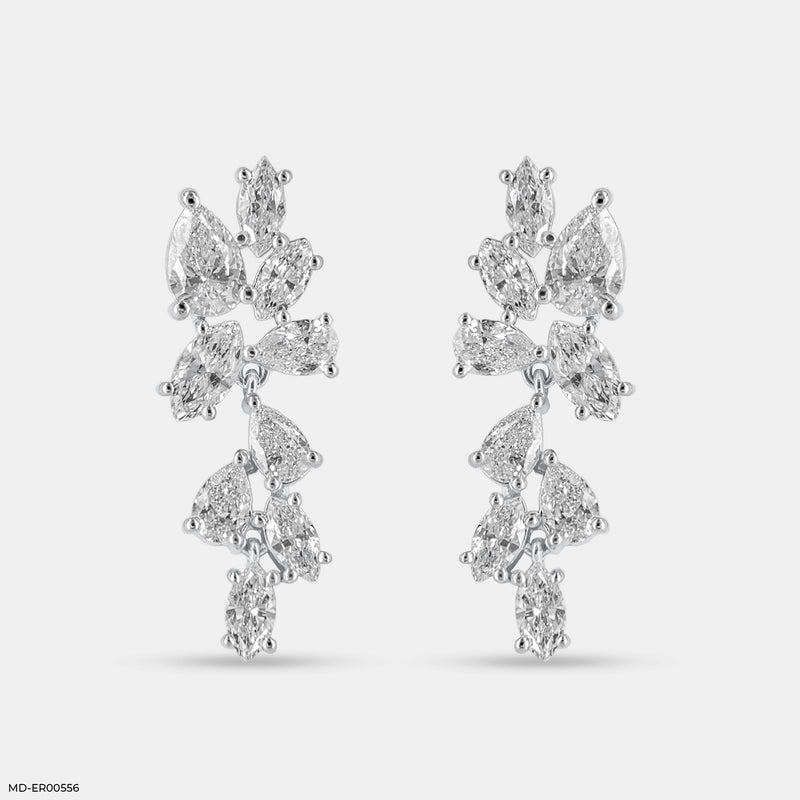 Diamond Duet Diamond Earrings 14K Yellow Gold