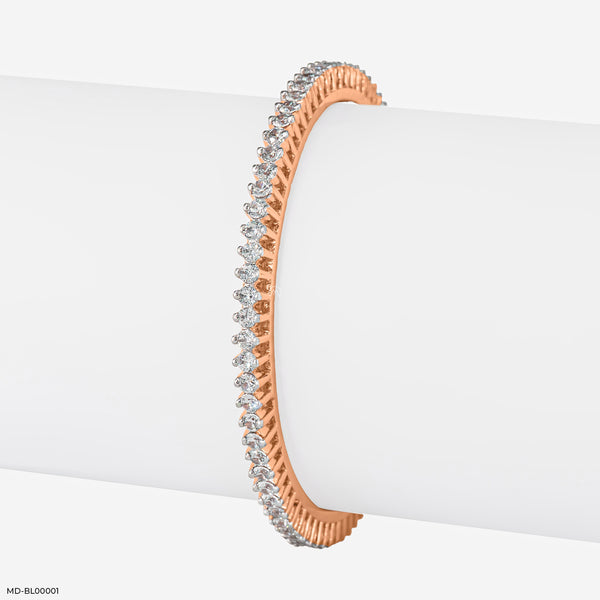 Dazzle Diamond Bangle 18K Rose Gold