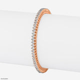 Orthogonal Diamond Bangle 18K Rose Gold