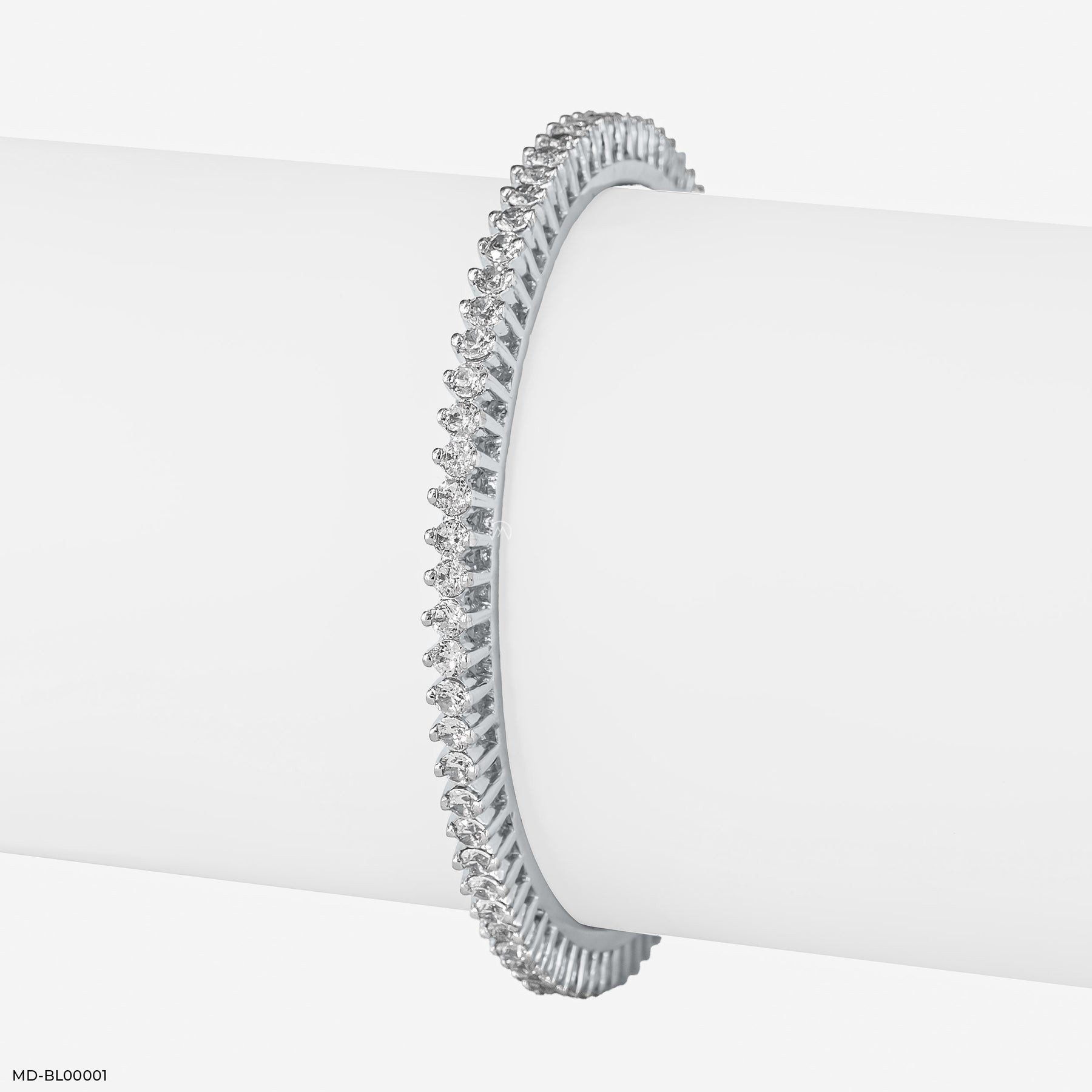 7 Cent Round Dazzle Diamond Bangle 14K Yellow Gold