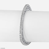 7 Cent Round Dazzle Diamond Trine Bangle 14K White Gold