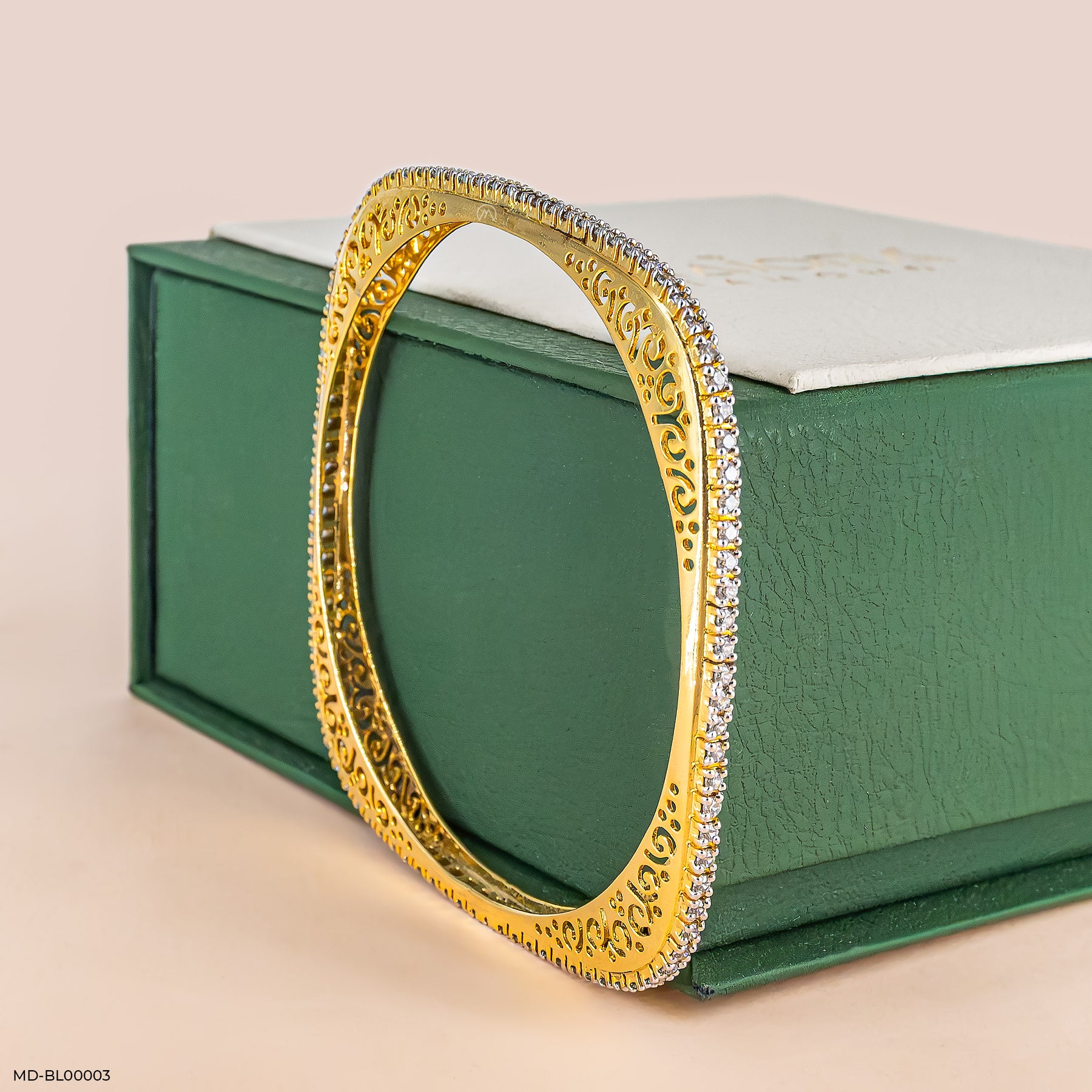 Orthogonal Diamond Bangle 14K Rose Gold