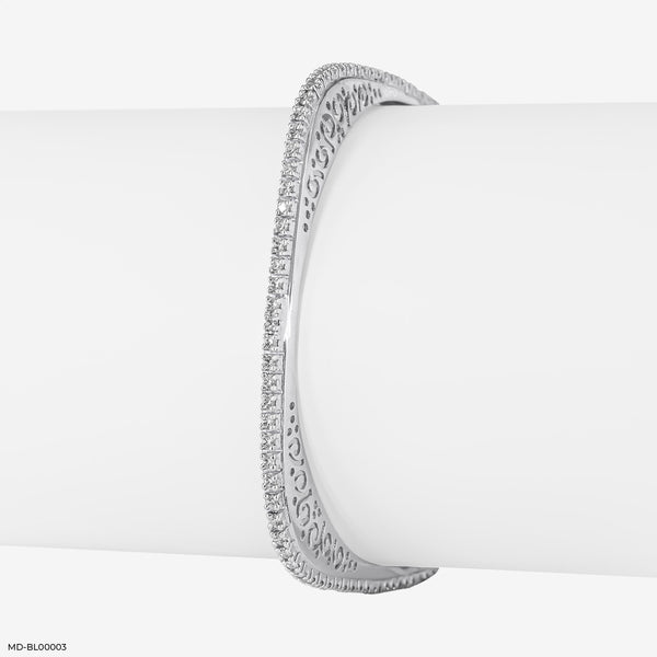 Orthogonal Diamond Bangle Platinum 950