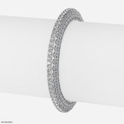 15 Cent Solitaire Single Line Spark Bangle 9K White Gold