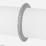 15 Cent Solitaire Single Line Spark Bangle 18K Yellow Gold