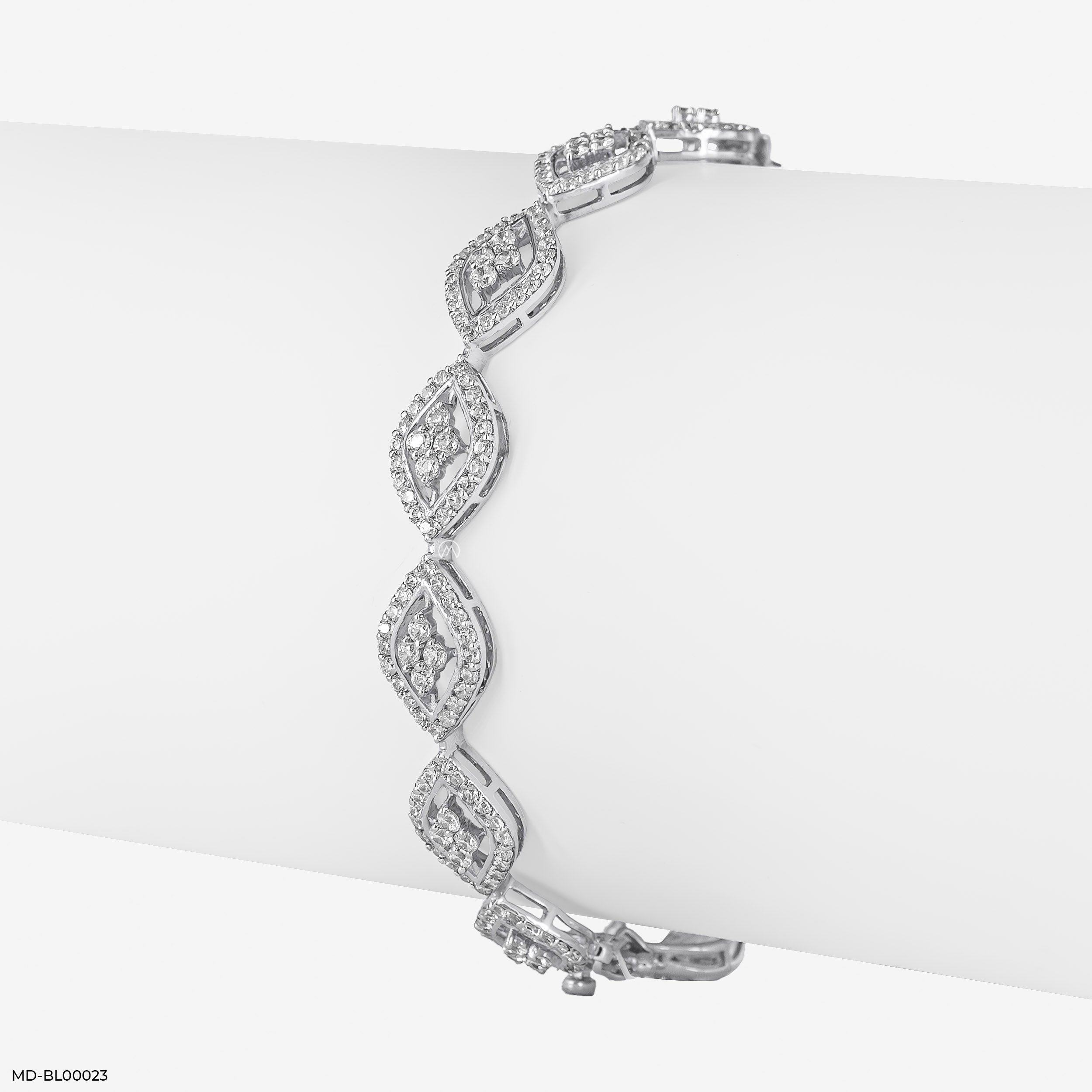 Criss-Cross Round Diamond Bangles 9K Yellow Gold