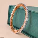 Winsome Band Diamond Bangles 14K Rose Gold