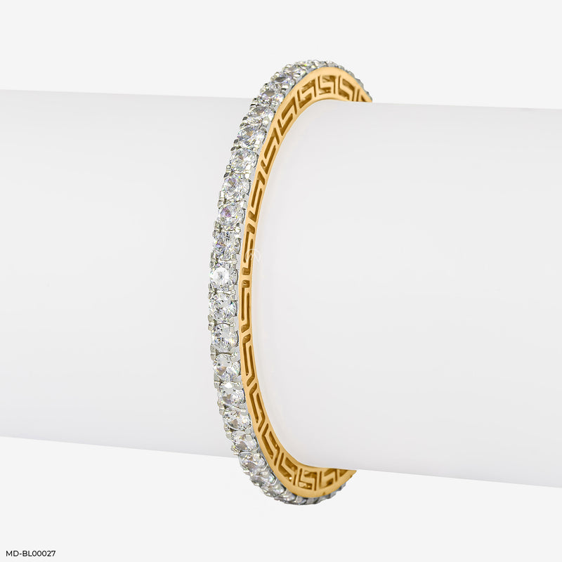 Winsome Band Diamond Bangles 14K Rose Gold