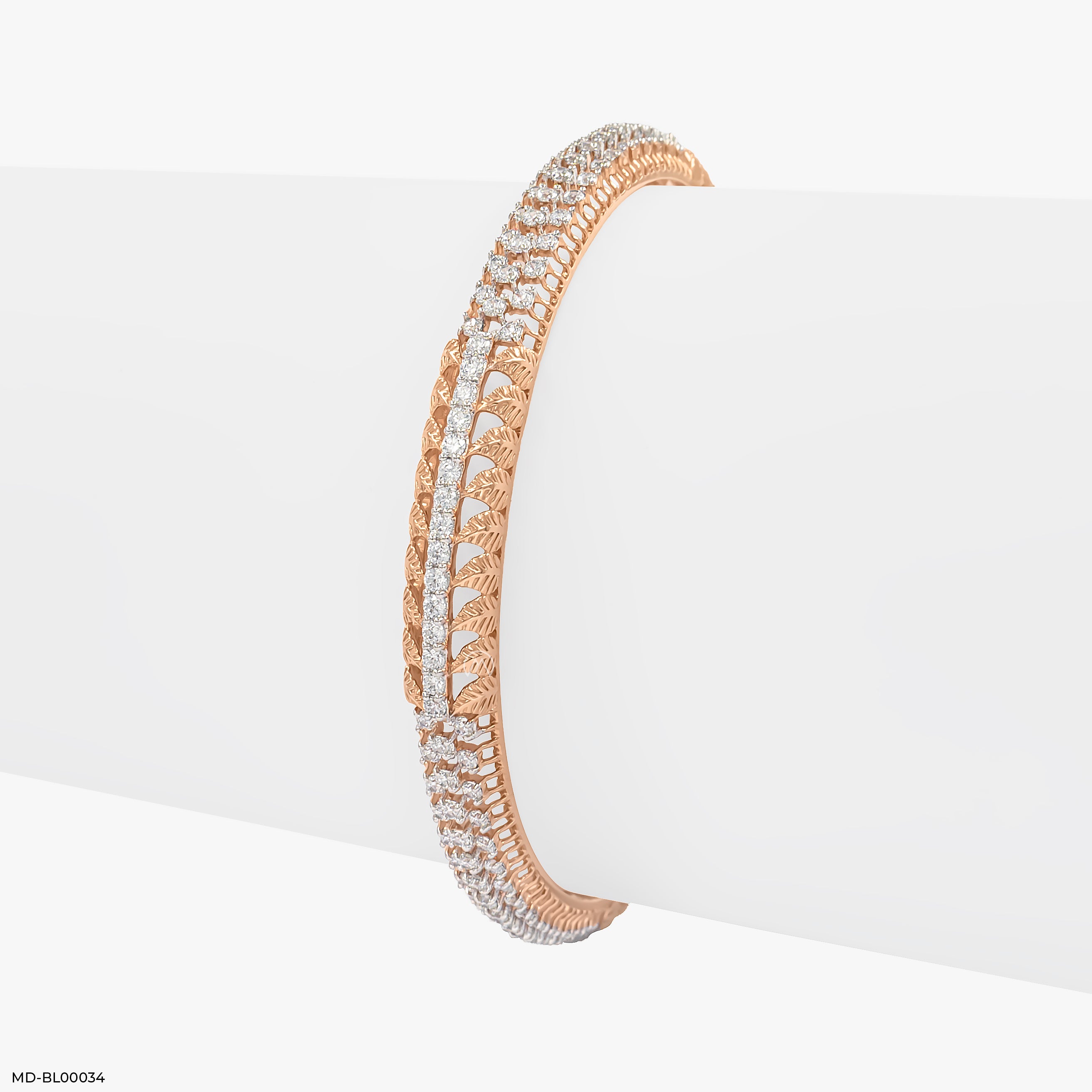 Sparkle Secrets Bangle 9K Rose Gold