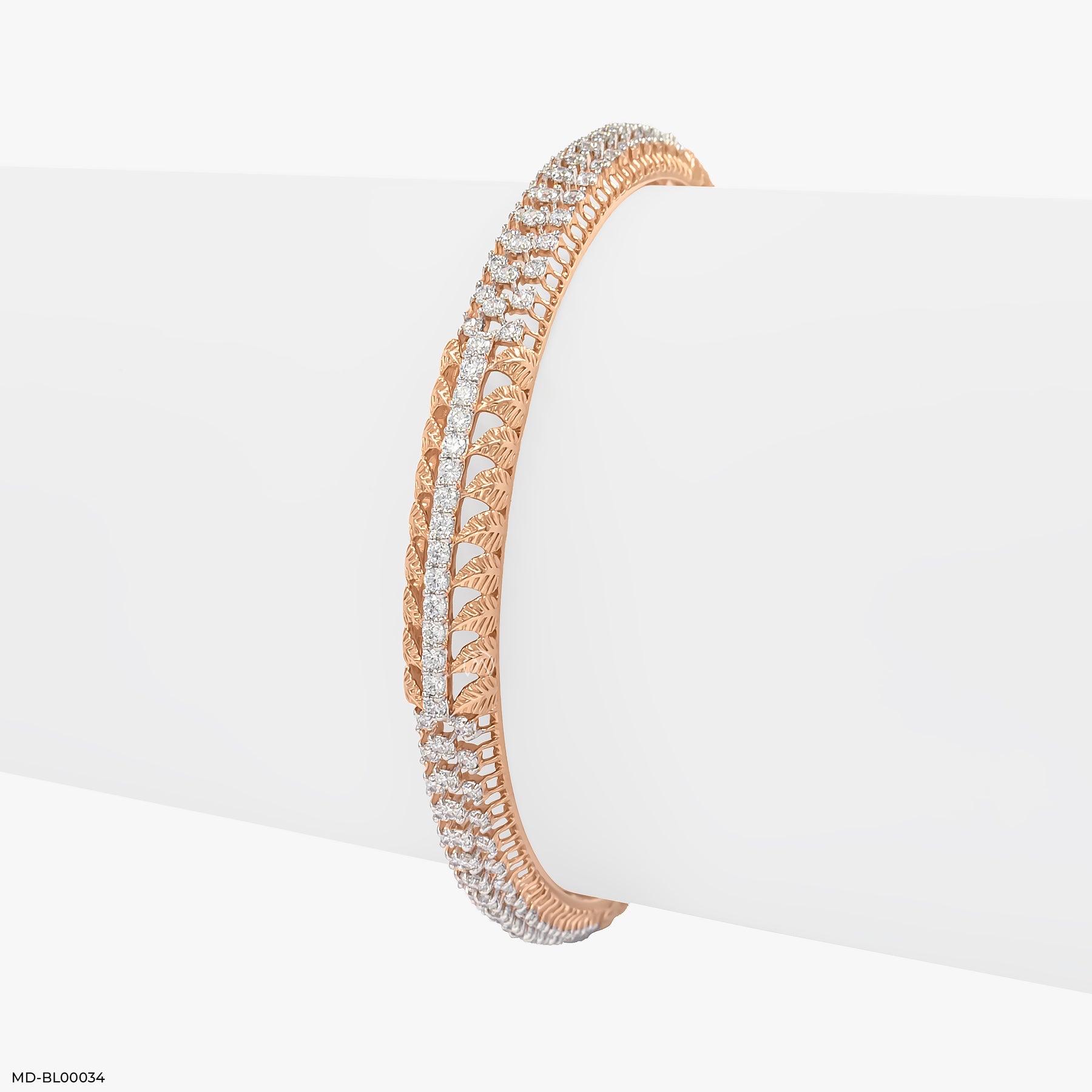 Sparkle Secrets Bangle 14K Rose Gold